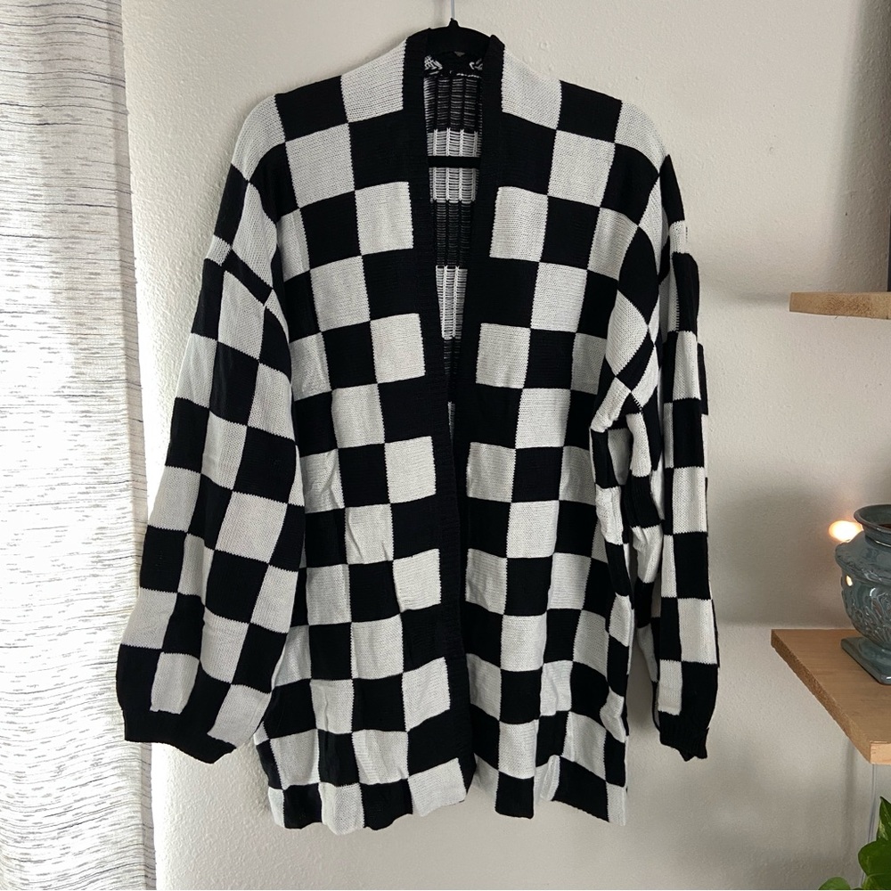 Checkered Cardigan